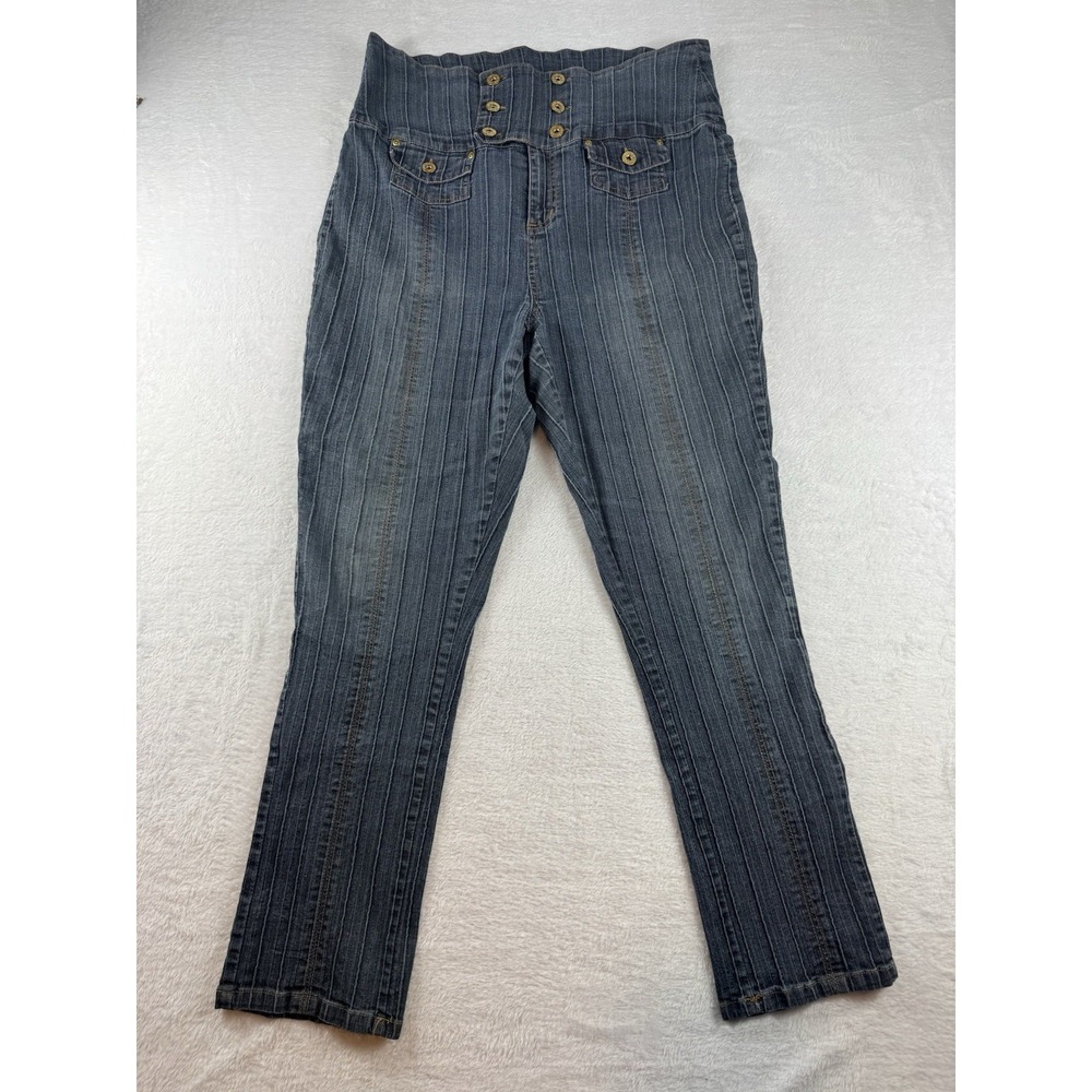 Jazzie‎ Womens Size 15/16 Blue High-Rise Straight Denim Jeans Retro